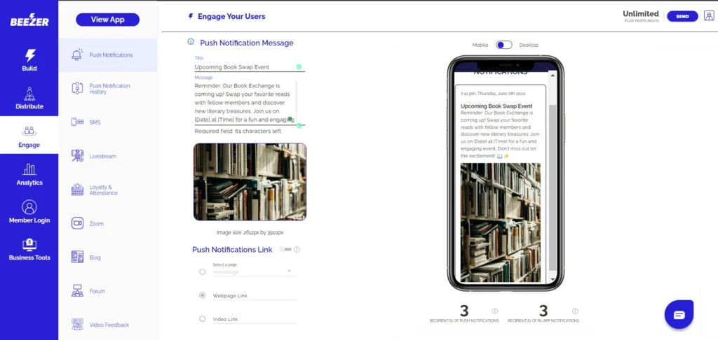 Engage Your Users UI