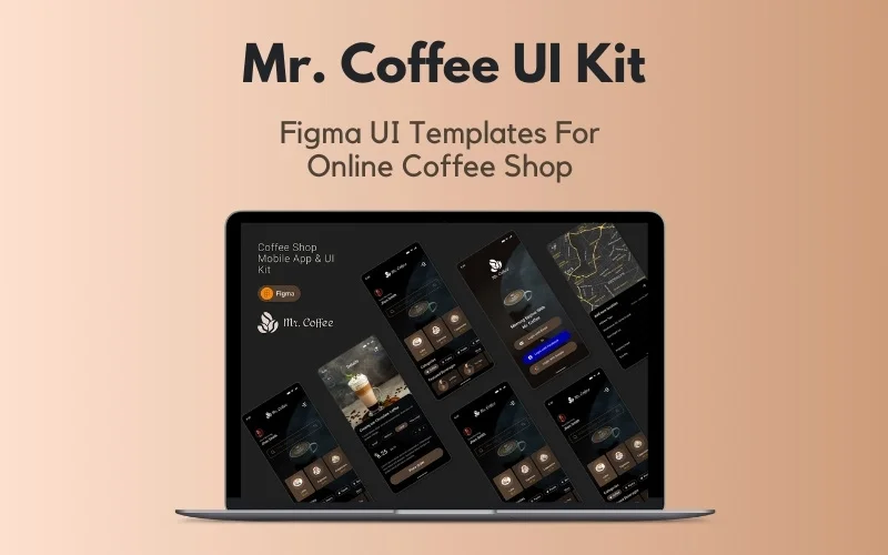Mr. Coffee UI Kit Feature Image (Figma UI Templates)