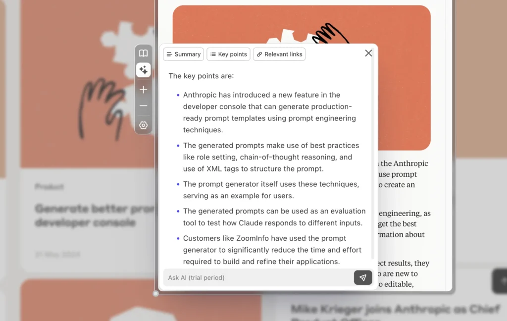 Reader mode feature of MaxFocus- Link Preview Extension