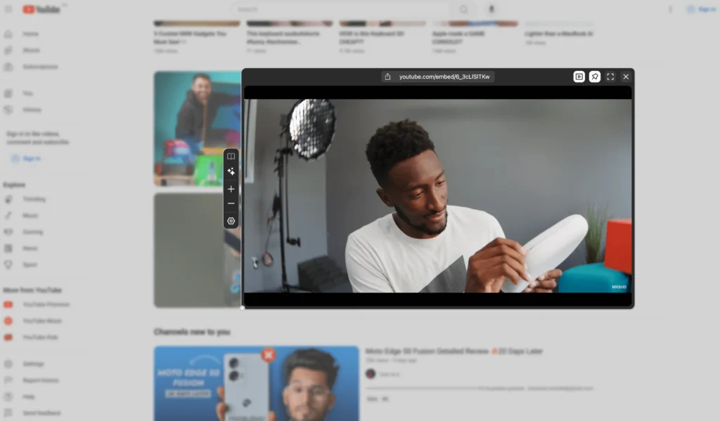 Youtube Preview Feature of MaxFocus