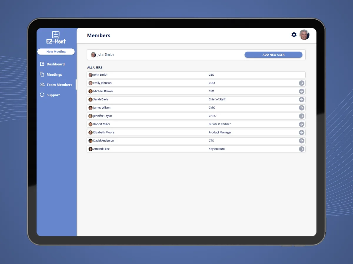 Manage Users using EZ-Meet Software