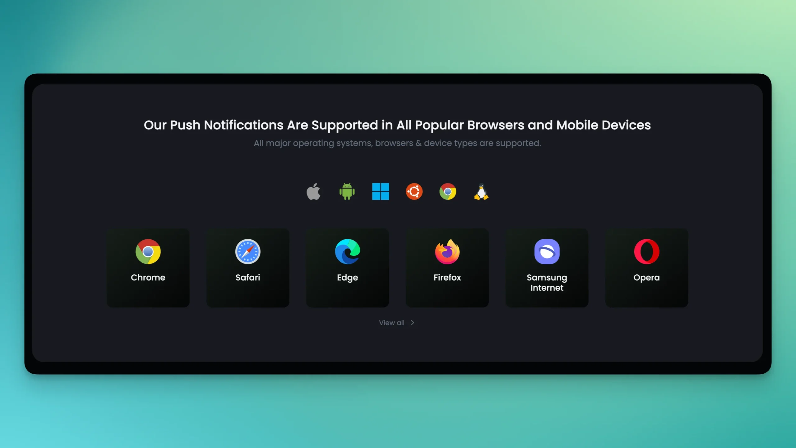 HeyPusher supports popular browsers