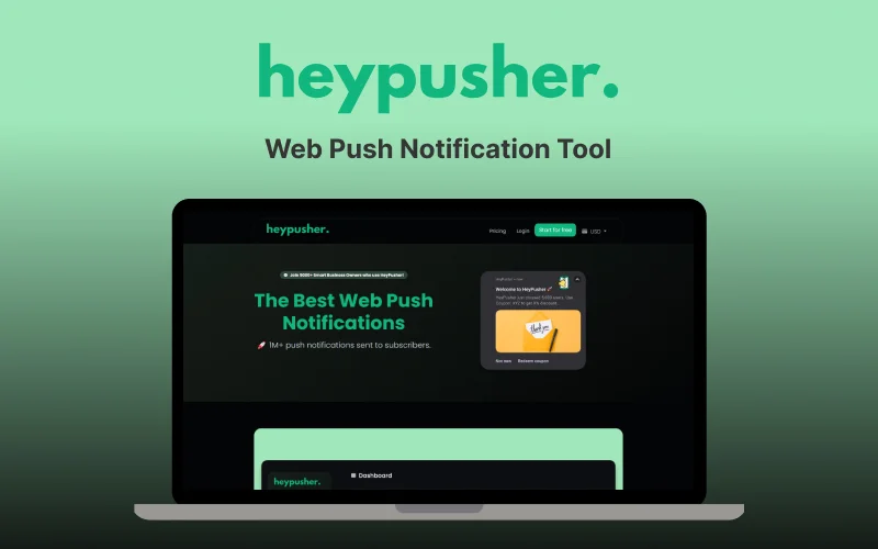 HeyPusher - Web Push Notification Tool Feature Image
