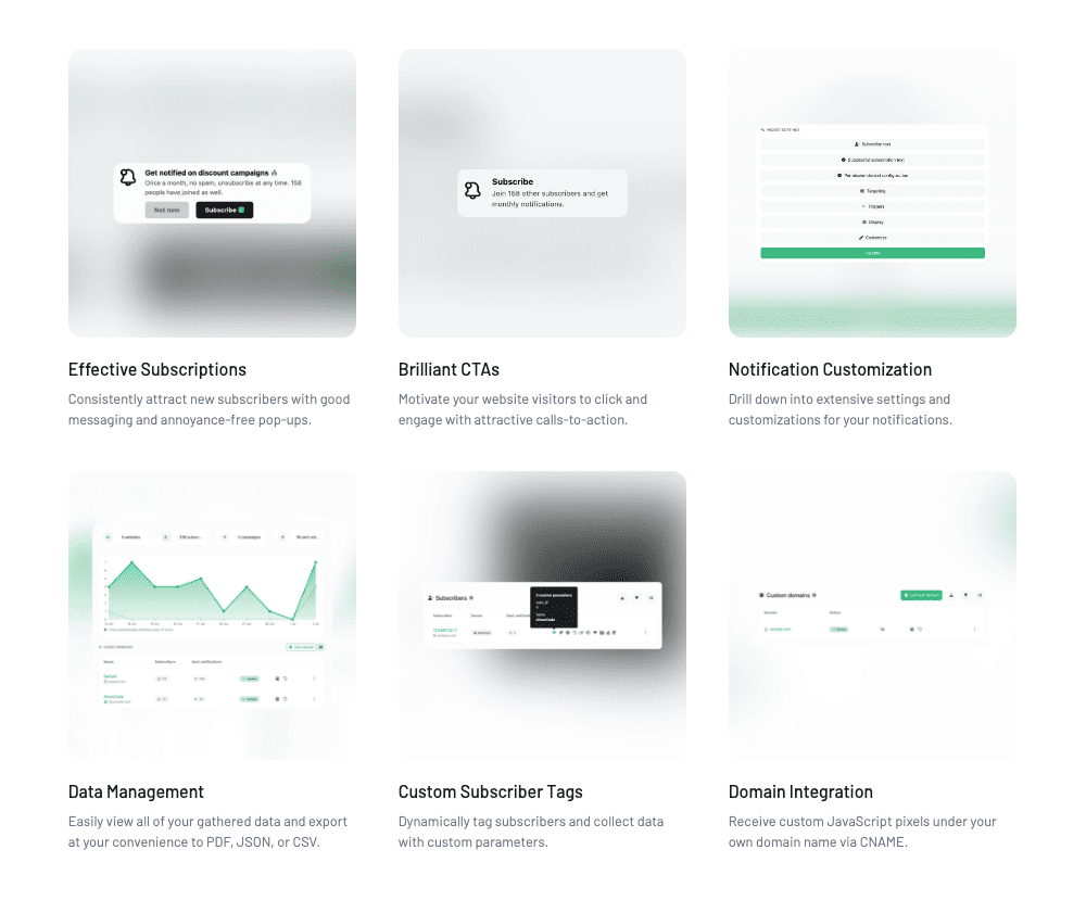 Contact Concert Web Push Notifications Tool Additional Features
