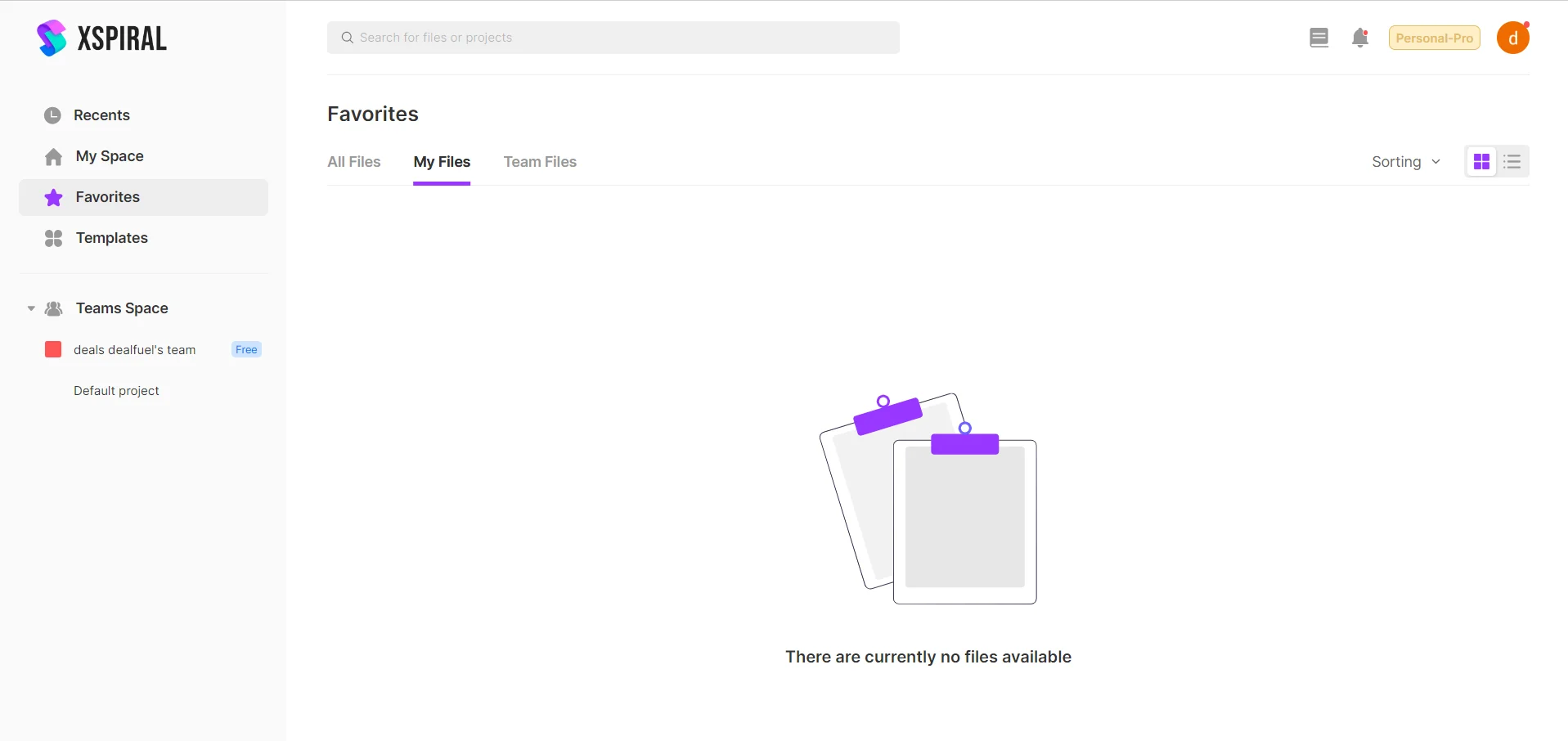 saved Favourite features for easy access Xspiral