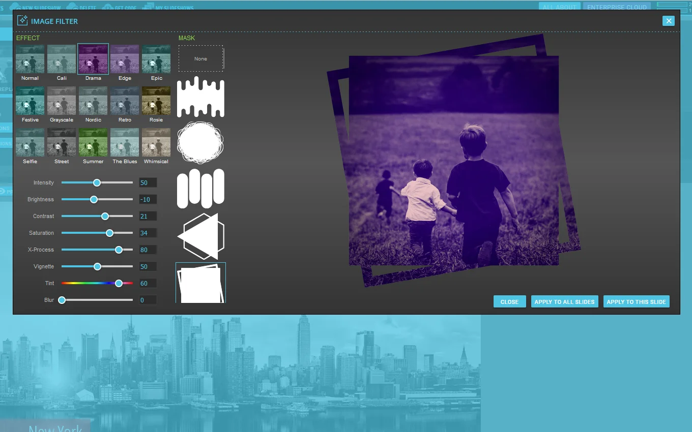 ComSlider Image Filters UI