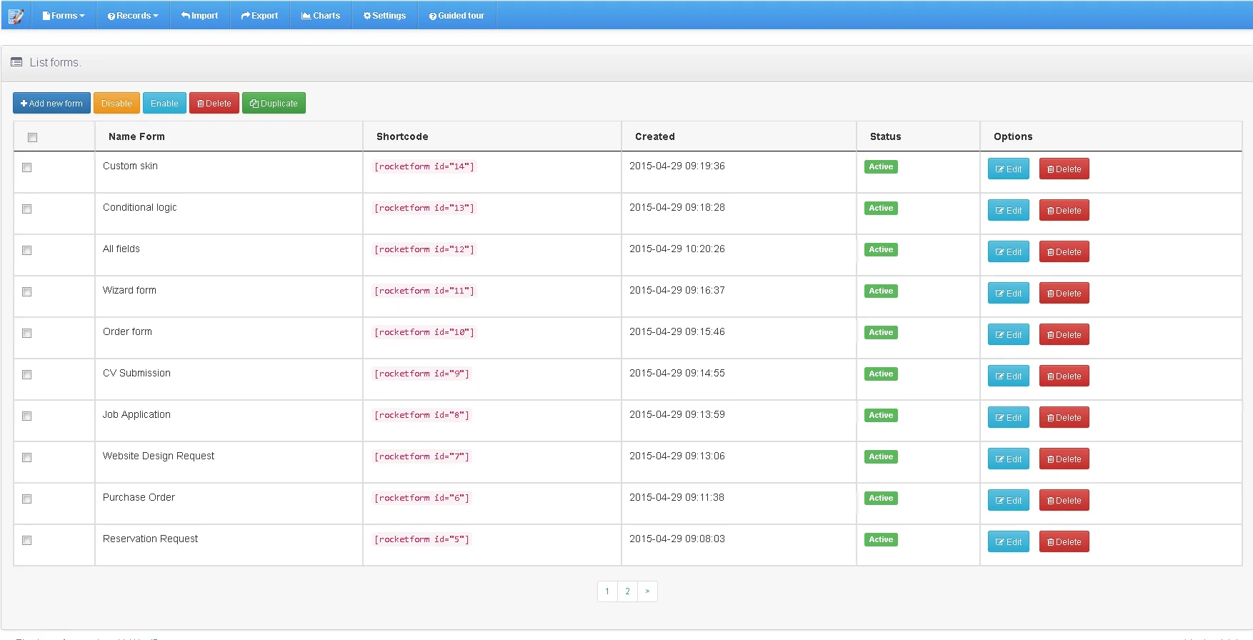 Form Types in WordPress Form Builder
