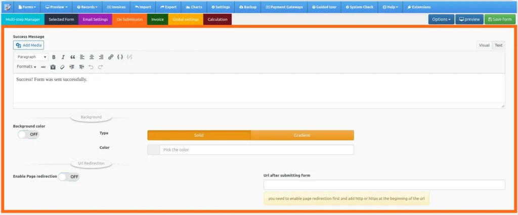 On Submission UI - WP Cost Estimator