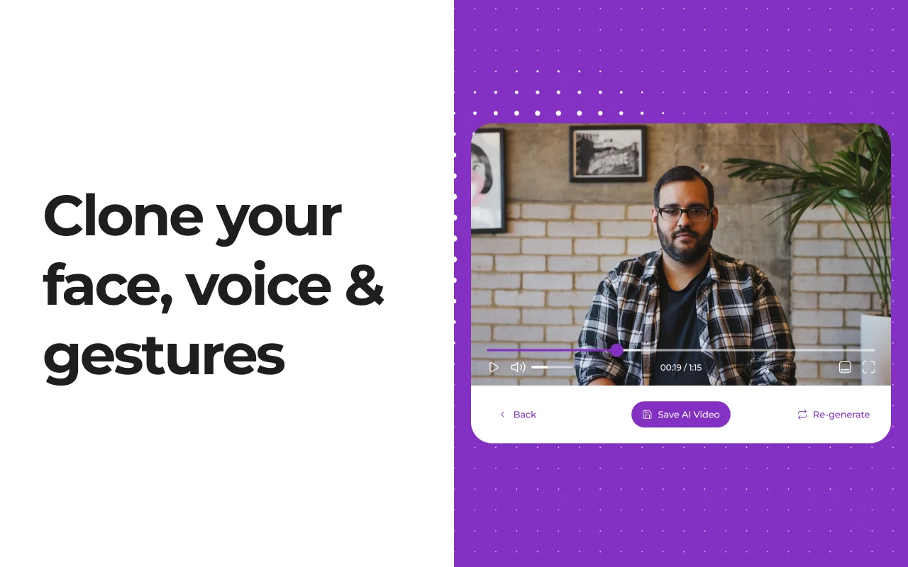 Clone your face and voice using Potion - AI Video Maker