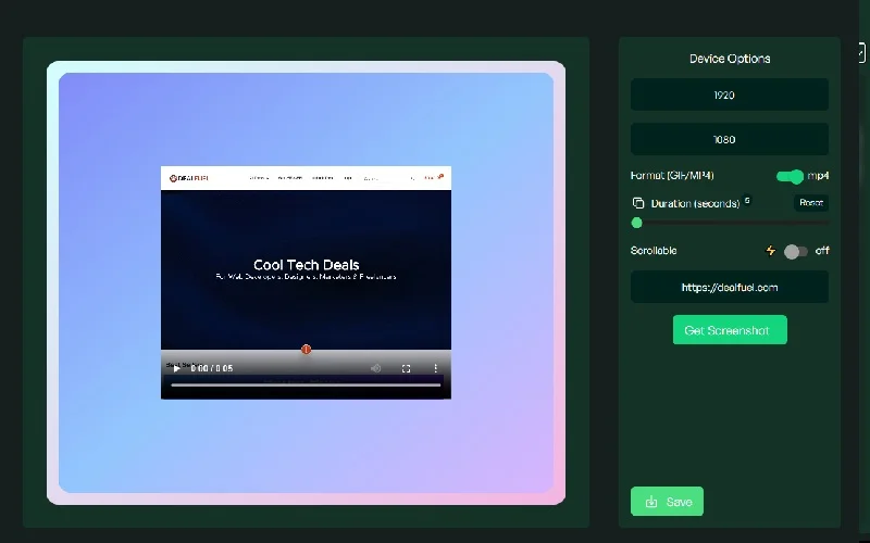 Screenshots4all - Screenshots tool Device options