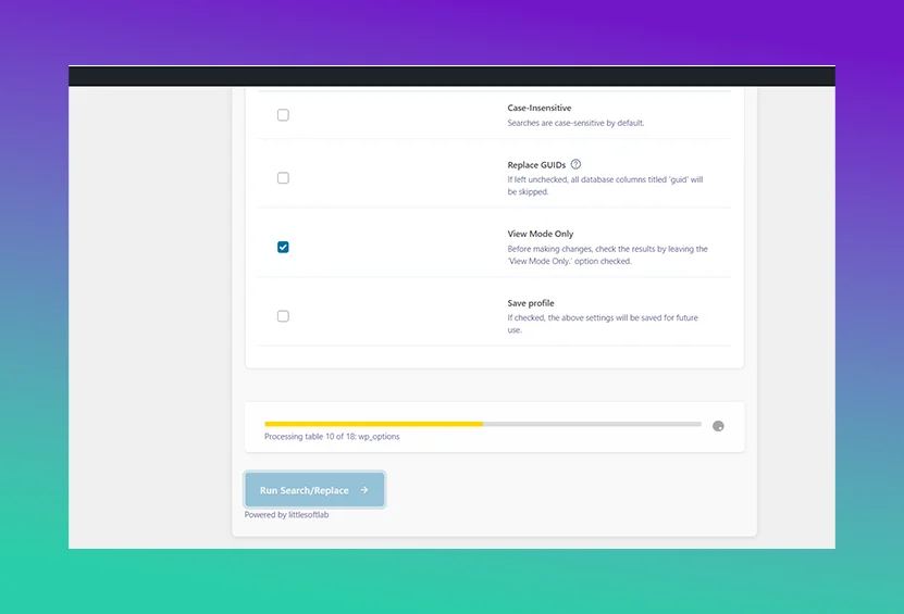 WP Data Migration Plugin Smart Replace Tool - fast backups feature