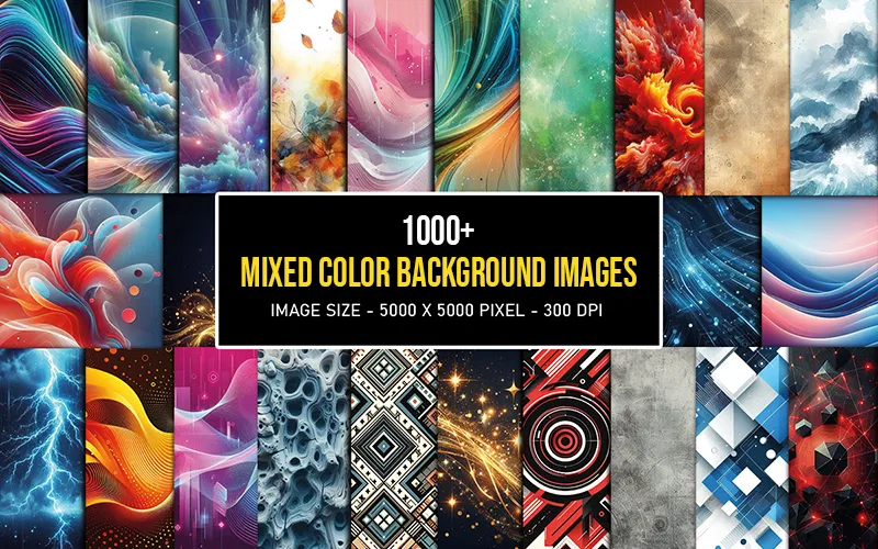 Mixed Color Backgrounds Collage