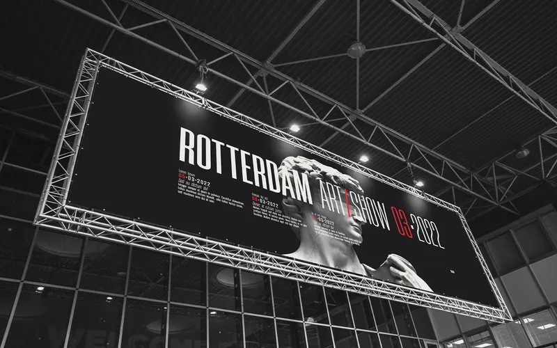 Preview of Aeternus sans serif font on a billboard