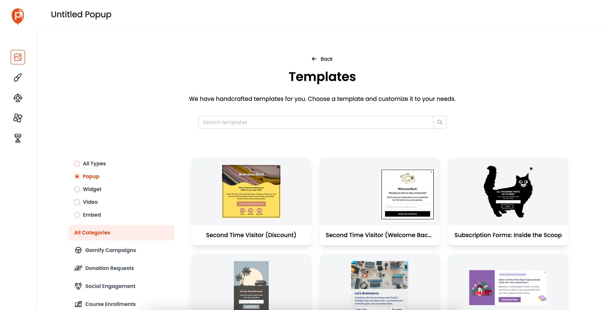 Poper Editable Templates Feature