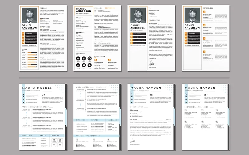 Easy to edit resume templates