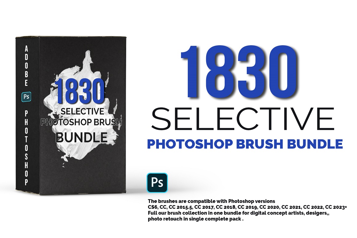 1830 Selective Photoshop Brushes Bundle feature image