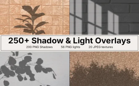 250+ shadow and light overlays