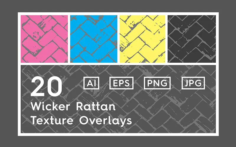 Rattan natural textures