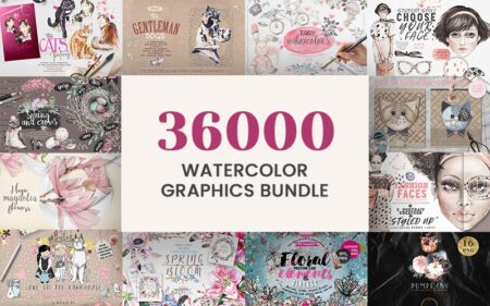 Watercolor Graphics Bundle Feature Image