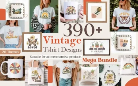 Vintage T Shirt Designs Bundle Feature Image