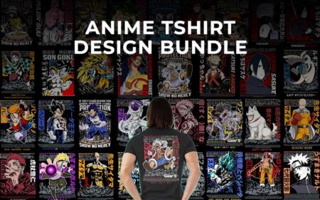 Anime Tshirt Designs Bundle feature image