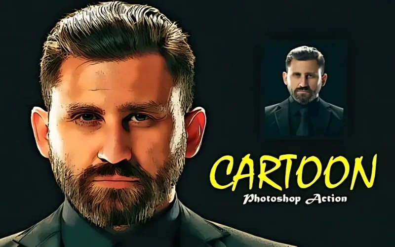 cartoon photoshop effect, psd cartoon effect