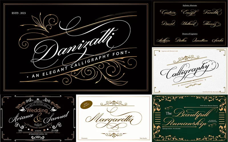 Danizatti Calligraphy Font