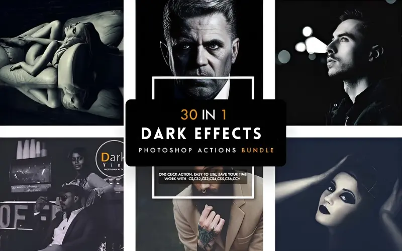 Dark photoshop actions Bundle