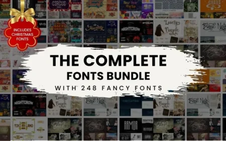 Feature image of the fancy fonts bundle