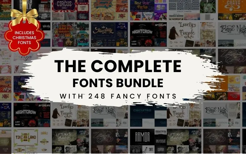 Feature image of the fancy fonts bundle