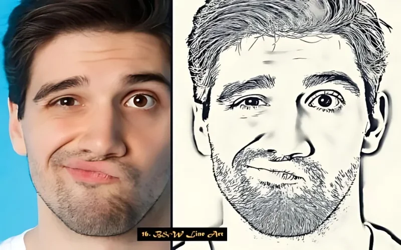 line art photoshop action, posterize photoshop action