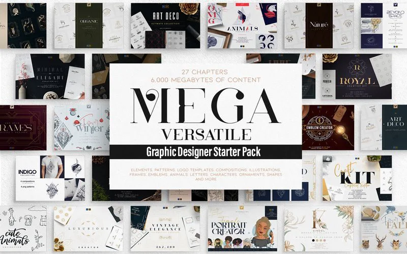 Mega Versatile Graphic Designer Starter Pack Banner