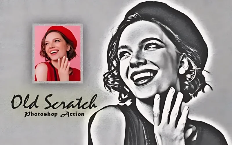 black and white photo effect, pencil sketch in photoshop