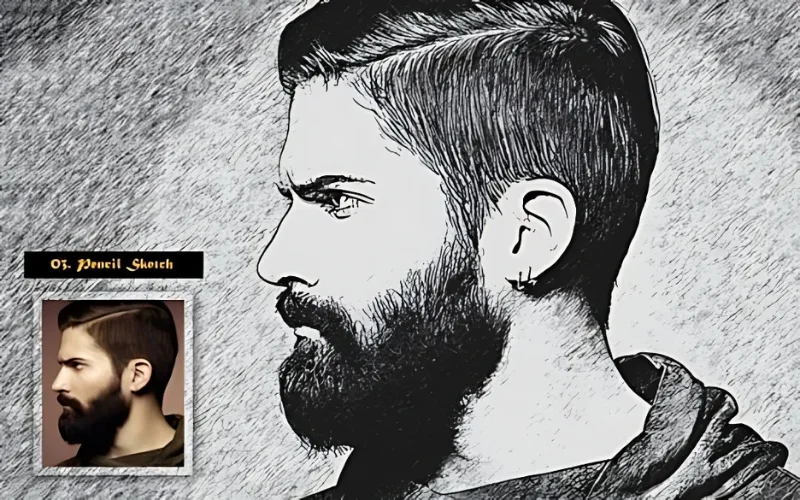 pencil sketch in photoshop, black and white photo effect