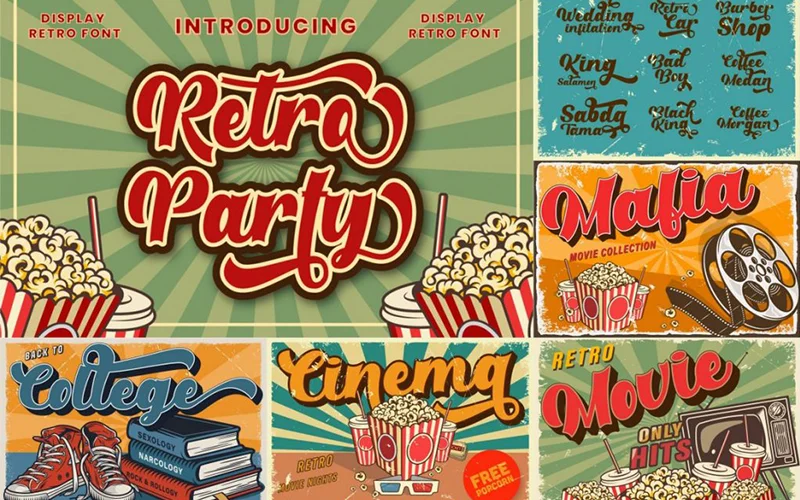 fancy fonts, Retro Party Font