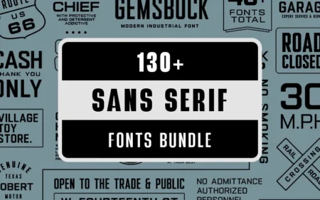Sans Serif Fonts Bundle Feature Image