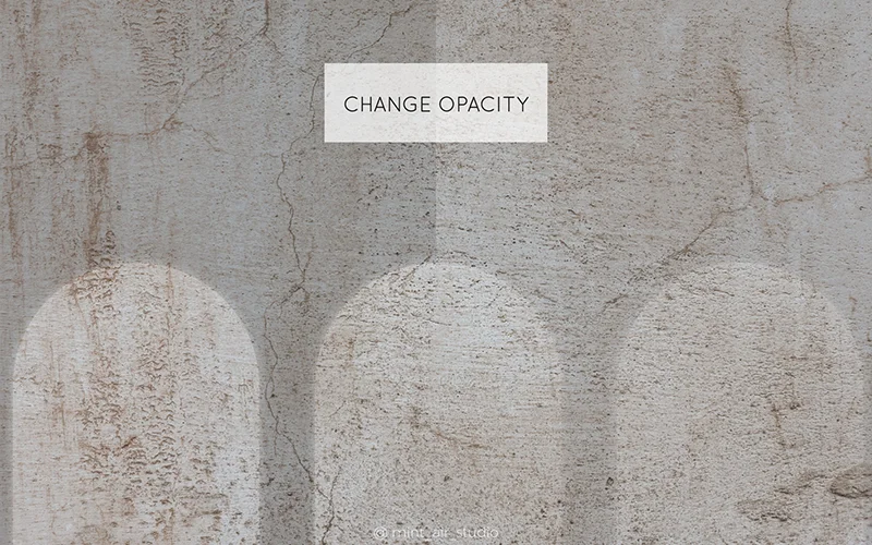 Preview of opacity of the shadow and light overlays