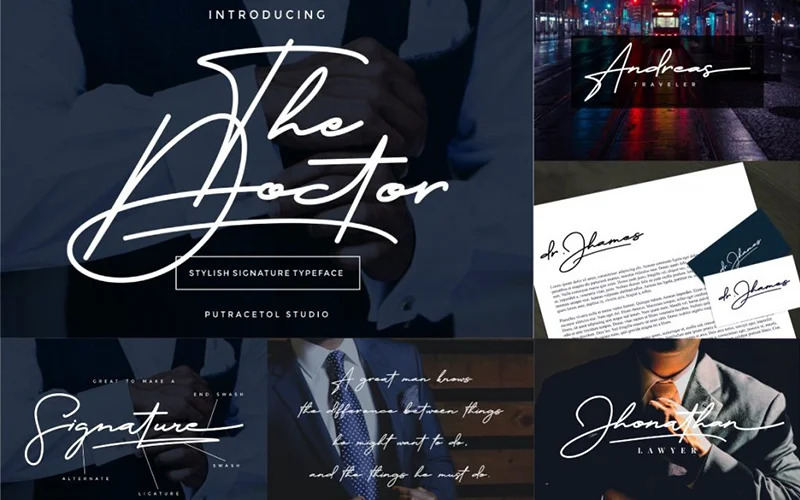 The-Doctor-Font, Rough font, signature font