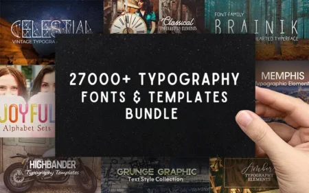 Typography Fonts & Templates Bundle feature image