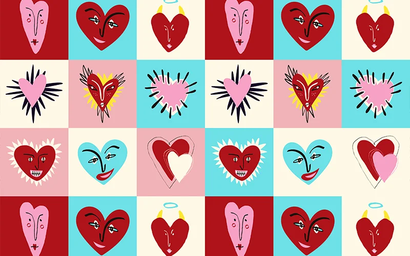 A preview of an ugly pattern for valentine