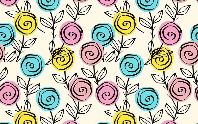 A preview of floral valentine patterns