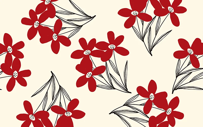A preview of red flowers pattern