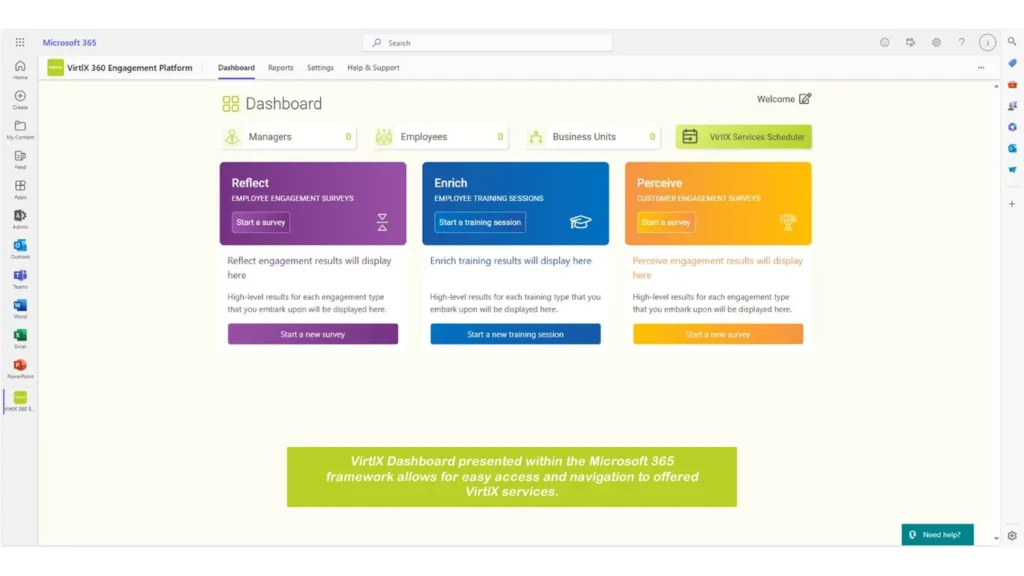 Virtlx - engagement platform dashboard