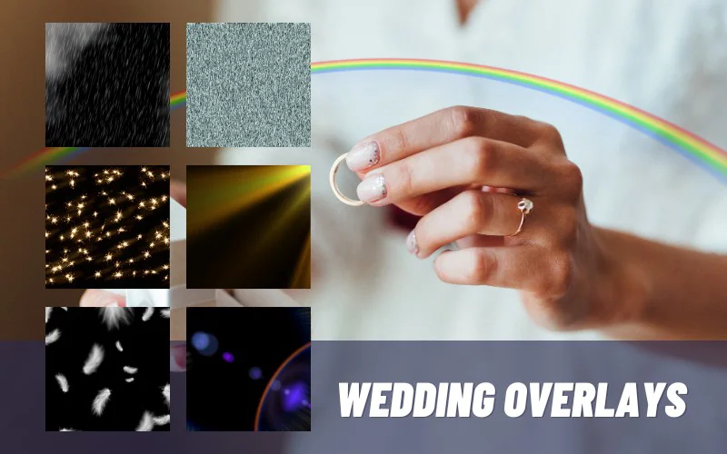 wedding confetti overlay, wedding overlays for photoshop