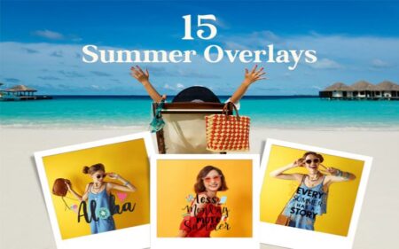 15 Summer Text Overlay Bundle Feature IMage