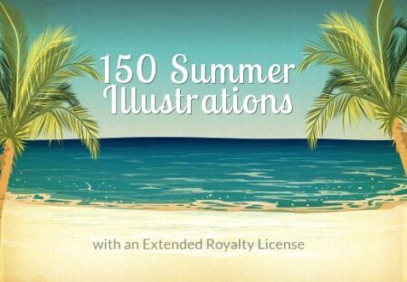 150 Summer Vector Illustrations Bundle Feature Image