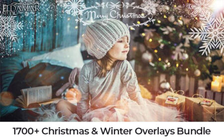 Winter & Christmas Overlays Photoshop Bundle Feature Image