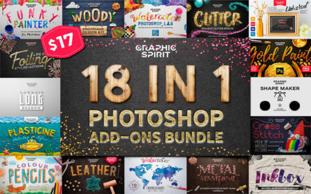 18-In-1 Photoshop Add Ons Bundles Pack
