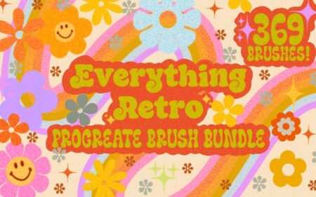 369 Procreate Retro Calligraphy Brushes Bundle
