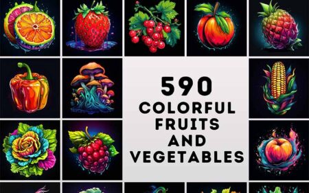 590 Fruits And Vegetables Images Bundle | Extended License